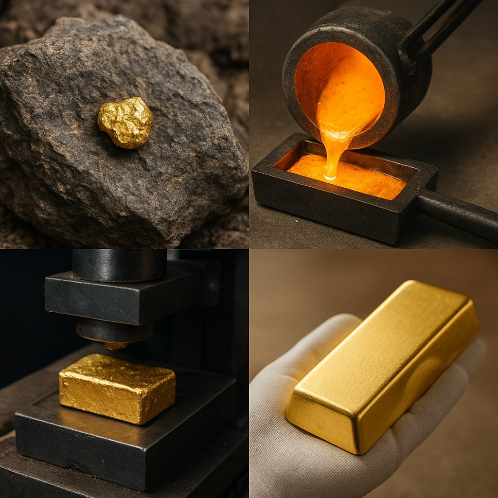 Jak powstaje sztabka złota krok po kroku