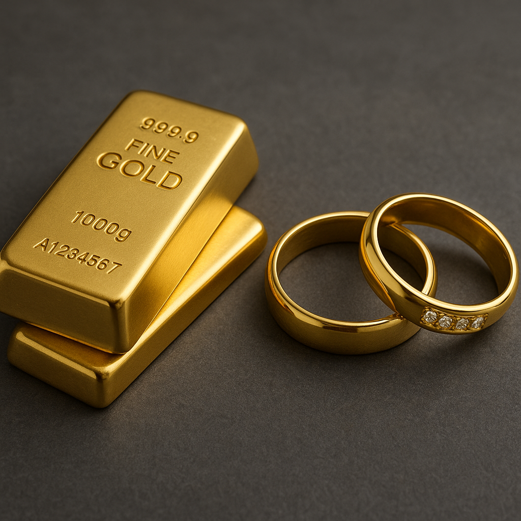 Czym różni się złoto inwestycyjne od jubilerskiego