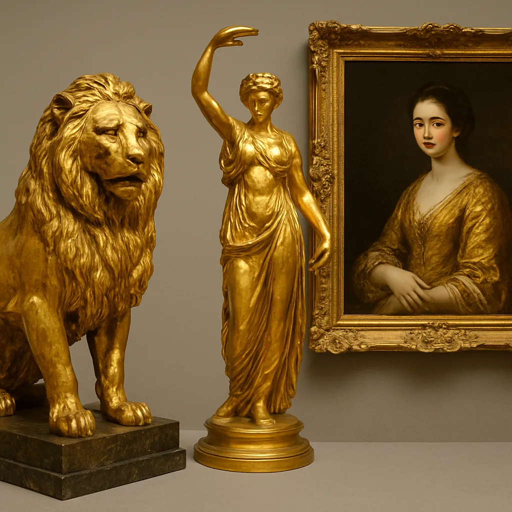 Złote dzieła sztuki – najdroższe rzeźby i obrazy ozdobione złotem